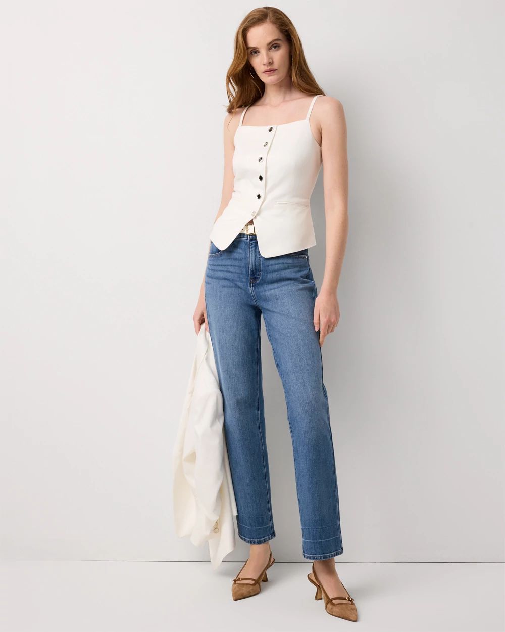 Square Neck Vest | White House Black Market